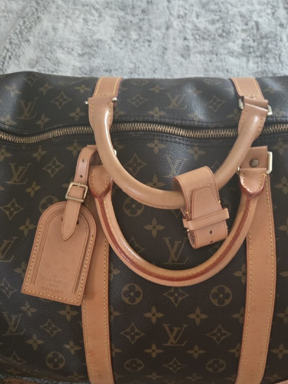 Louis Vuitton Monogram Canvas Duffel Keepall 60 with Vachetta Trim - Picture 2 of 14